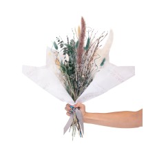 Miss Daisy Large Dried Floral Bouquet, White, 16″ x 12″