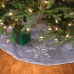  42 Inch Snowflake Tree Skirt, Silver