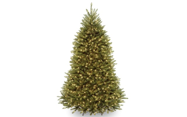  7.5 ft. Dunhill Fir Tree with Clear Lights, Green