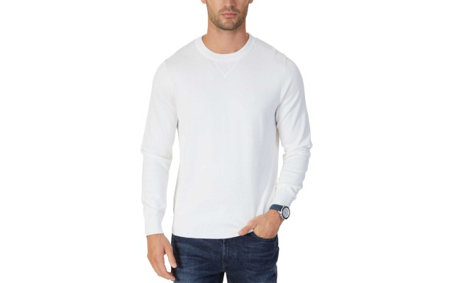  Men’s Classic-Fit Sweatshirt (White, X-Large)