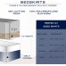  Skirt Cotton 15-Inch Tailored Drop Bedding, Split Corners for Easy Fit, Stylish Home Decor, King, White