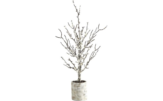  Snowed Twig Artificial Tree In Decorative Planter, 24″