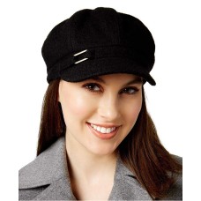 Nine West Womens Boucle Newsboy Cap (Black, One Size)