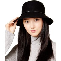 Nine West Women’s Felt Cloche Hat, One Size (Black)