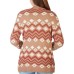  Juniors’ Printed Cozy Jacquard Teddy Cardigan, Brown Multi, Medium