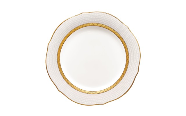  Charlotta Gold Scalloped Accent Plate