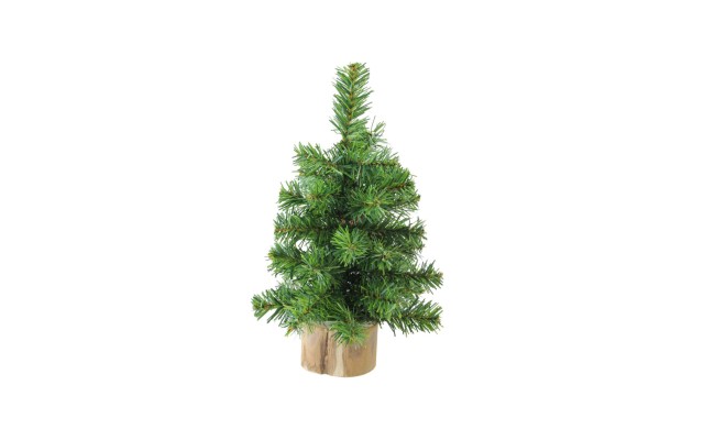  10″ Alpine Artificial Christmas Tree With Wood Base Table Top Decoration