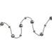  15′ x .50″ Shiny Silver Mirrored Disco Ball Beaded Christmas Garland