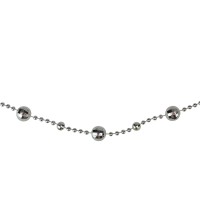 Northlight 15′ x .50″ Shiny Silver Mirrored Disco Ball Beaded Christmas Garland