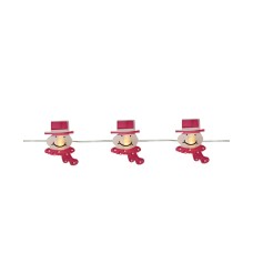 Northlight 20 Battery Operated White Snowman LED Christmas Lights – 6 ft Silver Wire – 6′
