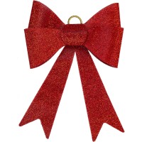 Northlight 23″ LED Lighted Red Tinsel Bow Christmas Decoration with Color Changing Lights