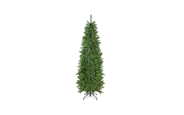  7.5′ Unlit Pencil White River Fir Artificial Christmas Tree, Green