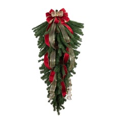 Northlight Club Pack of 12 Red and Gold Wired Christmas Craft Ribbon Spools 2.5″ x 120 Yards