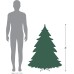  Pre-Lit Niagara Pine Medium Artificial Christmas Tree-Clear Lights, 4’30”, Green