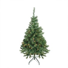 Northlight Pre-Lit Niagara Pine Medium Artificial Christmas Tree-Clear Lights, 4’30”, Green
