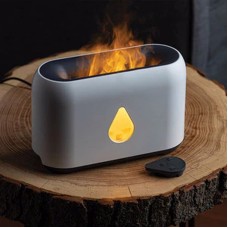 NuvoMed Flame Effect Aromatherapy Diffuser, Gray