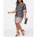  Plus & Petite Border-Print Bell-Sleeve Dress (Navy-3XP)