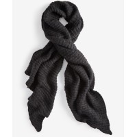On 34th Women’s Ribbed Blanket Wrap Scarf, Black