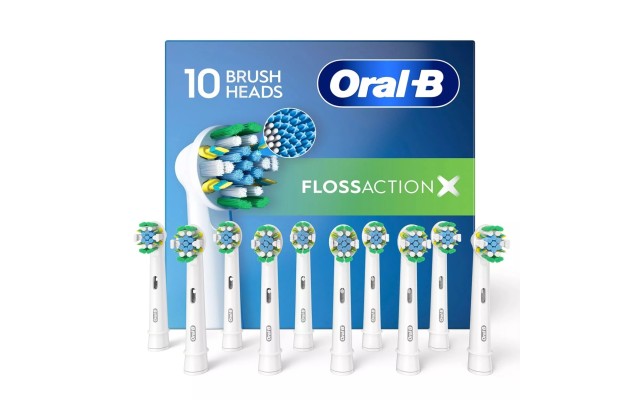  FlossAction Electric Toothbrush Replacement Brush Heads, 10 Count