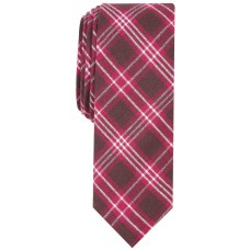 Original Penguin Men’s Yay Plaid Skinny Tie (Red)