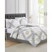  Trinity 3-Pc. Reversible Medallion Full/Queen Comforter Set, Gray