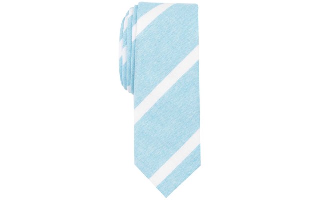 Penguin Men’s Gustafsson Stripe Skinny Tie (Pastel Blue)