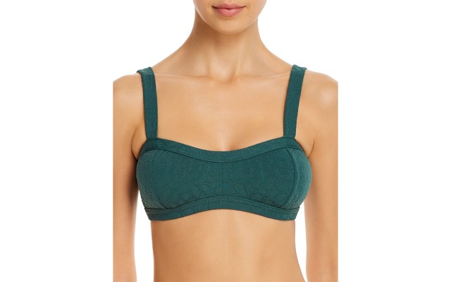  Textured Bikini Top, Navy, Legoon, 4