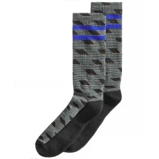 Perry Ellis Men’s Casletic Printed Socks (Black, 7-12)