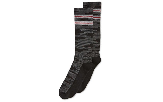  Men’s Casletic Printed Socks (Black/Red)
