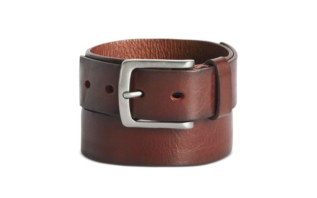  Men’s Casual Leather Belt, Brown, 42