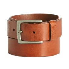 Perry Ellis Men’s Casual Leather Belt, Tan, 42