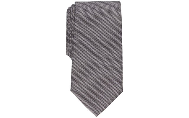  Mens Hydell Micro-Print Tie Taupe ONE SIZE