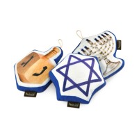 Pet Lifestyle and You Hannukah Plush Toy Set, White/Blue