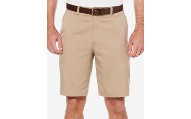  Men’s Big and Tall Flat-Front Shorts, Chinchilla, 48