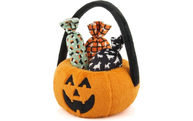 P.l.a.y. Howl-O-Ween Pumpkin Basket Dog Toy, Orange