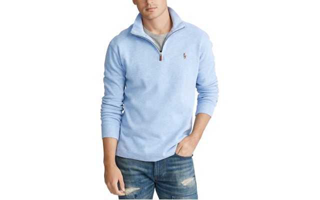  Men’s Big & Tall Estate-Rib Quarter-Zip Pullover (Jamaica Heather, 2LT)