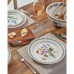  Botanic Garden Dinner Plates, Assorted Set of 6 – White