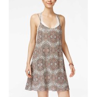 Pretty Rebellious Juniors Printed Shift Dress (Ivory, XXS)