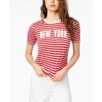 Project 28 New York Striped T-Shirt (White-Red, S)