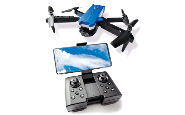 Aeroflux Folding Drone with Live Streaming Camera – Black