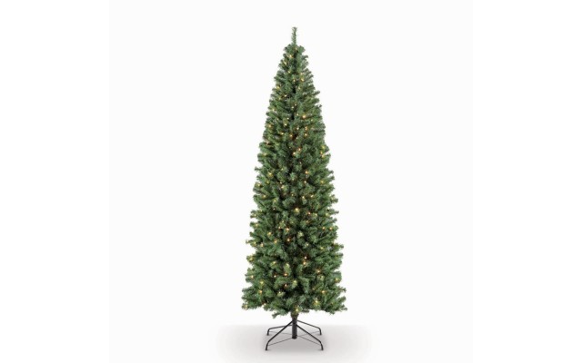  7.5 ft. Pre-Lit Noble Fir Artificial Christmas Tree, Green