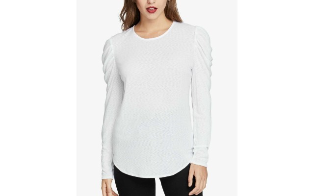 Rachel  Women’s Gemima Drape-Shoulder Blouse Shirt Tops, White, X-Small