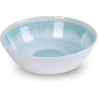 Raku Tarahong Bowl, 8”, Aqua