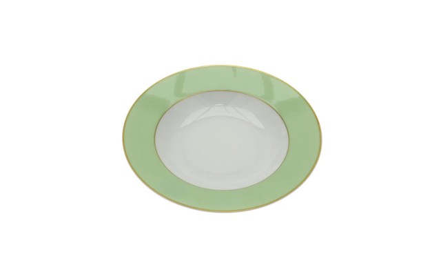  Serenite Rim Soup Plate, Light Green, 9in