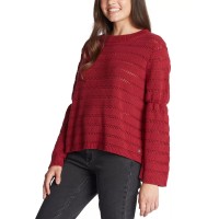Roxy Juniors’ Aloha Band Sweater, Burgundy/S