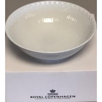 Royal Copenhagen White Fluted Half Lace Cereal Bowl