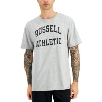 Russell Athletic Men's Archie Logo Graphic T-Shirt, Gray, Large