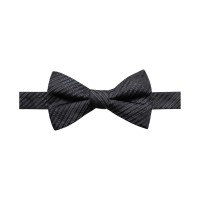 Ryan Seacrest Distinction Men’s Landon Plaid Pre-Tied Silk Bow Tie (Black)