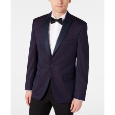 Ryan Seacrest Distinction Men’s Modern-Fit Burgundy Paisley Jacquard Dinner Jacket (Dark Red, 40 R)