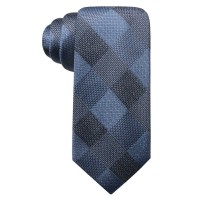 Ryan Seacrest Distinction Men’s Olympos Check Slim Silk Ties, Bright Blue